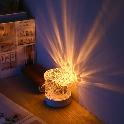 Water Ripple Projector Night Light – Crystal LED Lamp
