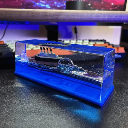 Cruise Ship Drift Bottle – Floating Acrylic Desk Decor