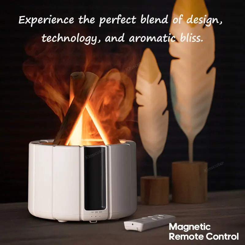 Flame Aroma Diffuser – LED Ultrasonic Cool Mist Humidifier