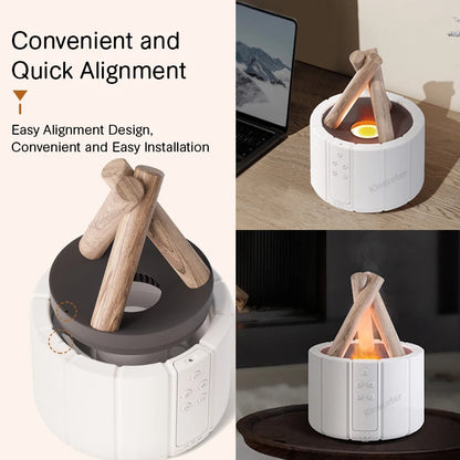 Flame Aroma Diffuser – LED Ultrasonic Cool Mist Humidifier