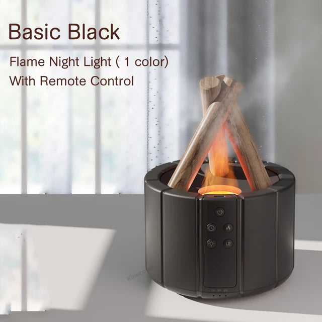 Flame Aroma Diffuser – LED Ultrasonic Cool Mist Humidifier