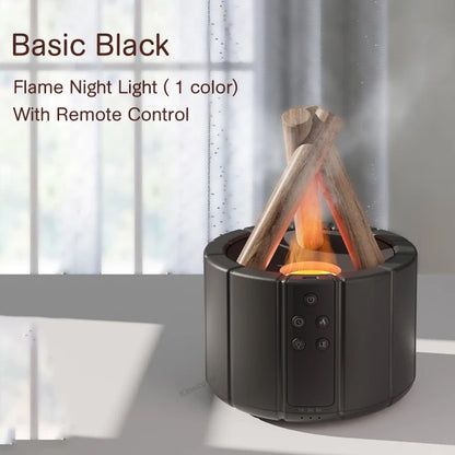 Flame Aroma Diffuser – LED Ultrasonic Cool Mist Humidifier