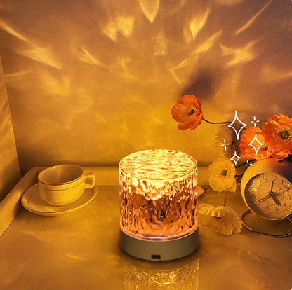 Water Ripple Projector Night Light – Crystal LED Lamp