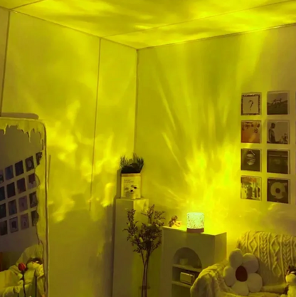 Water Ripple Projector Night Light – Crystal LED Lamp