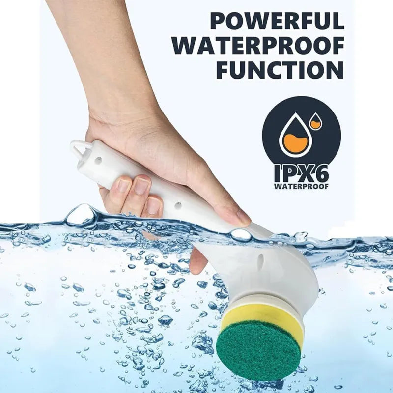 Electric Spin Scrubber – 5-in-1 Rechargeable Cleaning Brush